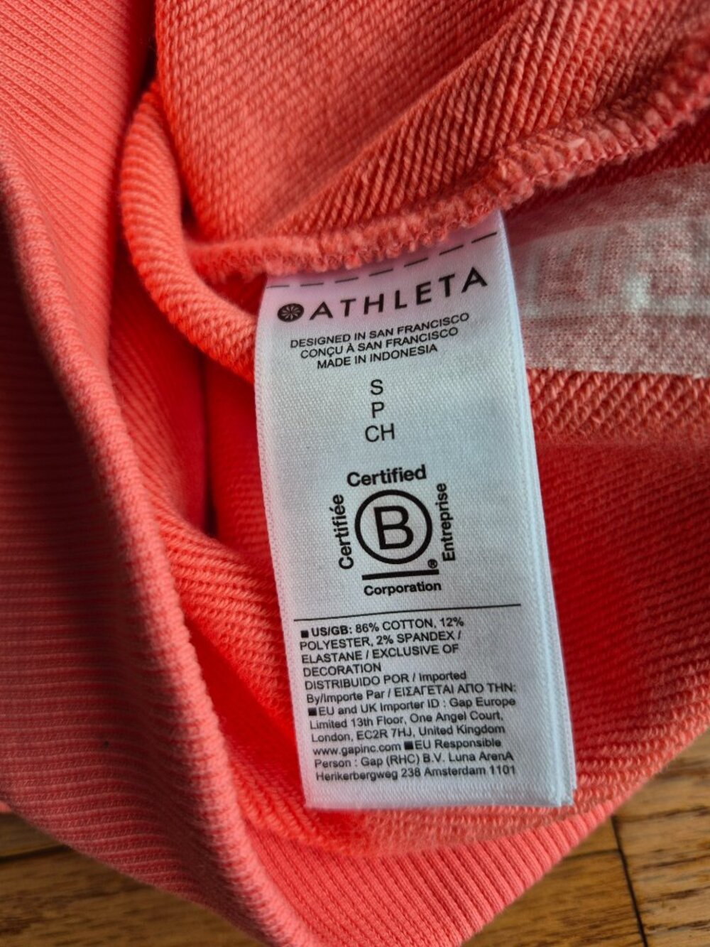 Athleta Heavyweight Terry Dolman Tee Mimosa Pink S - Picture 6 of 10